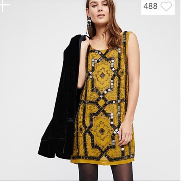 Free People Dresses & Skirts - NWT Free People mustard yellow mini shift dress